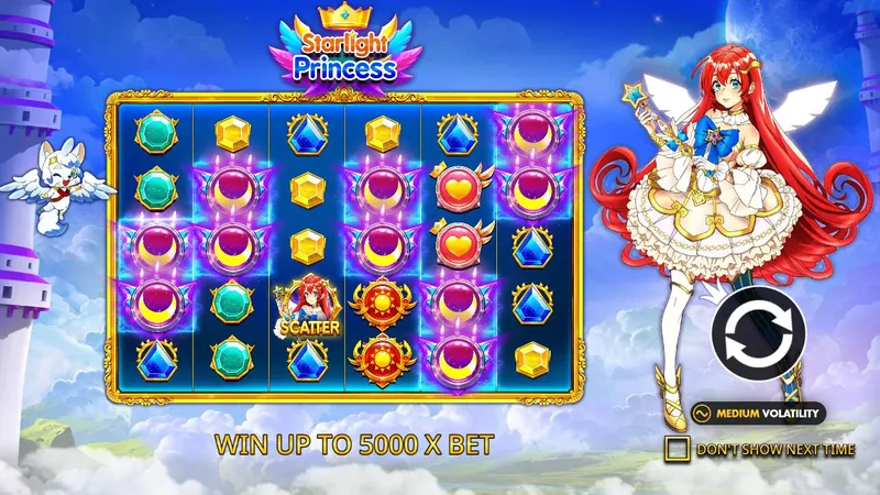 Starlight Princess slot by Pragmatic Play – game screen Starlight Princess slot by Pragmatic Play – game screen